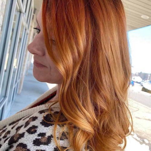 Soft Beige Blonde Waves with Dimensional Tones in Walker Michigan